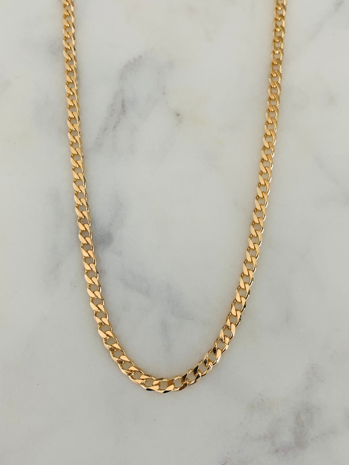 Men's Chain Cuban Link Chain Gold Filled Necklace Mens Etsy
