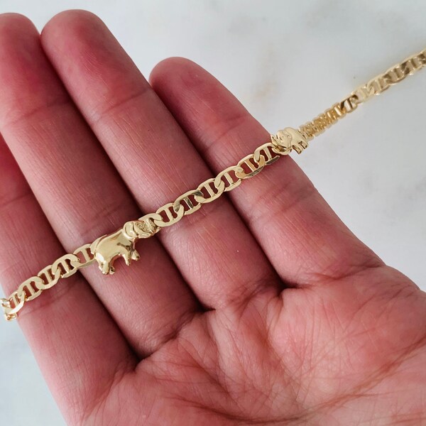 Elephant Anklet Etsy