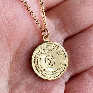 Ten Commandments Necklace, Ten Commandments Jewelry, 10 Commandments Pendant, Catholic Jewelry, Religious Necklace, Religious Pendant