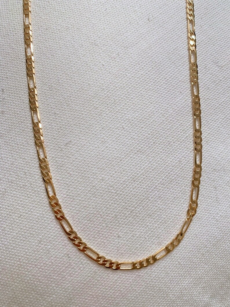 Men's Chain Figaro Chain Gold Filled Necklace Mens Etsy