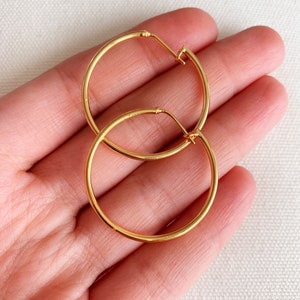 Thin Gold Hoop Earrings, Hoop Earrings, Gold Filled Earrings, Thin Hoop Earrings, Minimalist Jewelry, Simple Hoop Earrings,