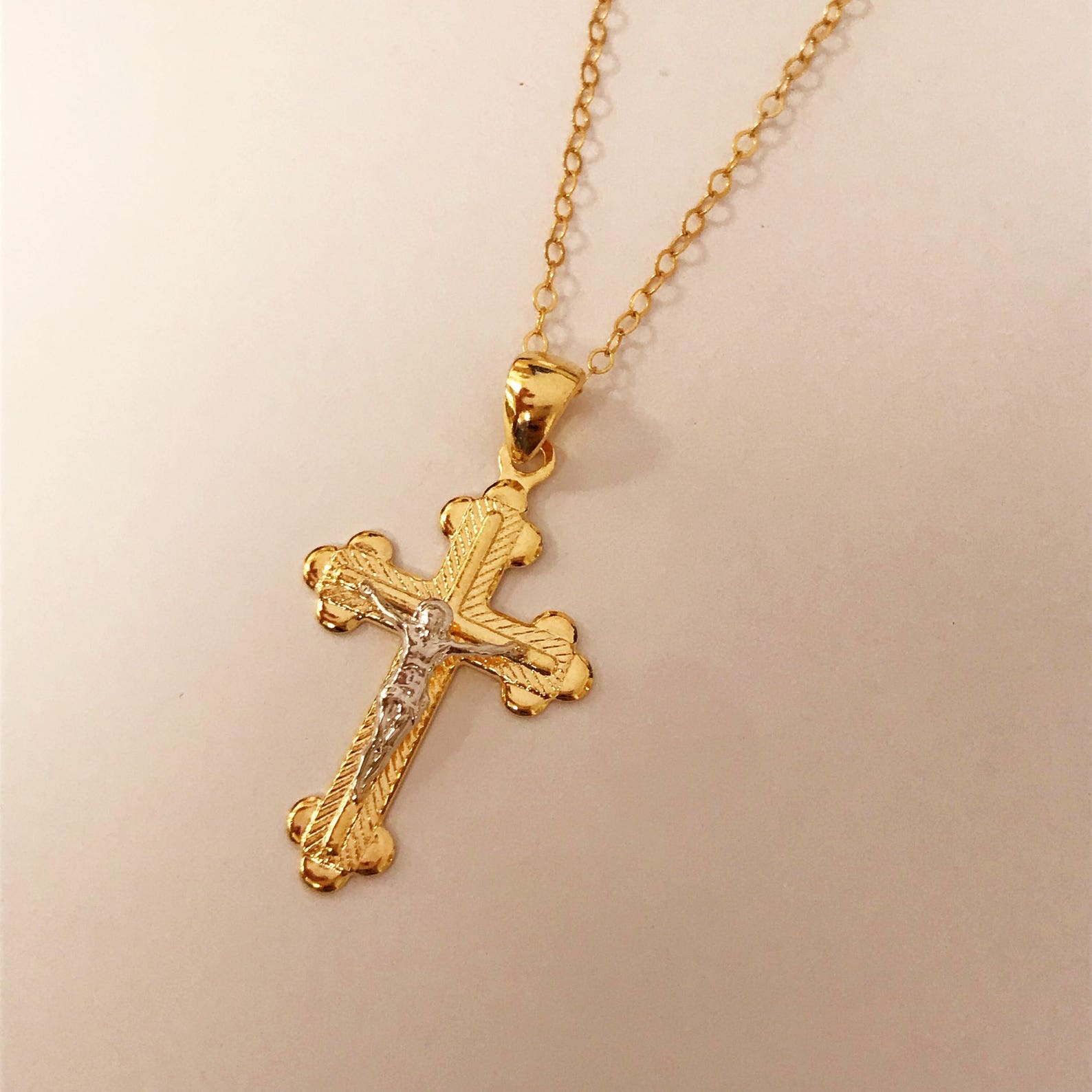 Cross Necklace Dainty Gold Cross Tiny Cross Necklace - Etsy