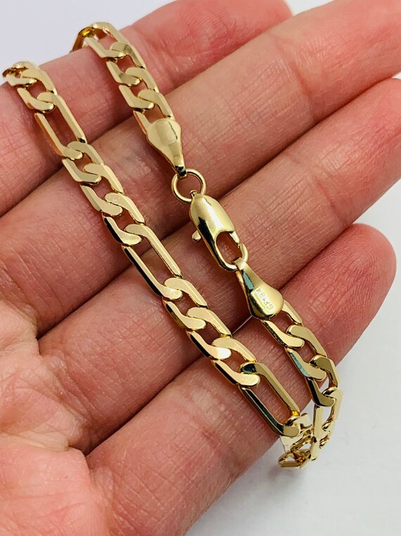 9 Carat Gold Figaro Chain Bracelet - Milor