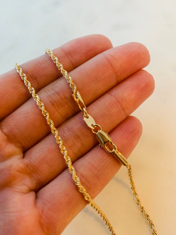 Rope Necklace, Rope Chain, Unisex Chain, Gold Filled Necklace