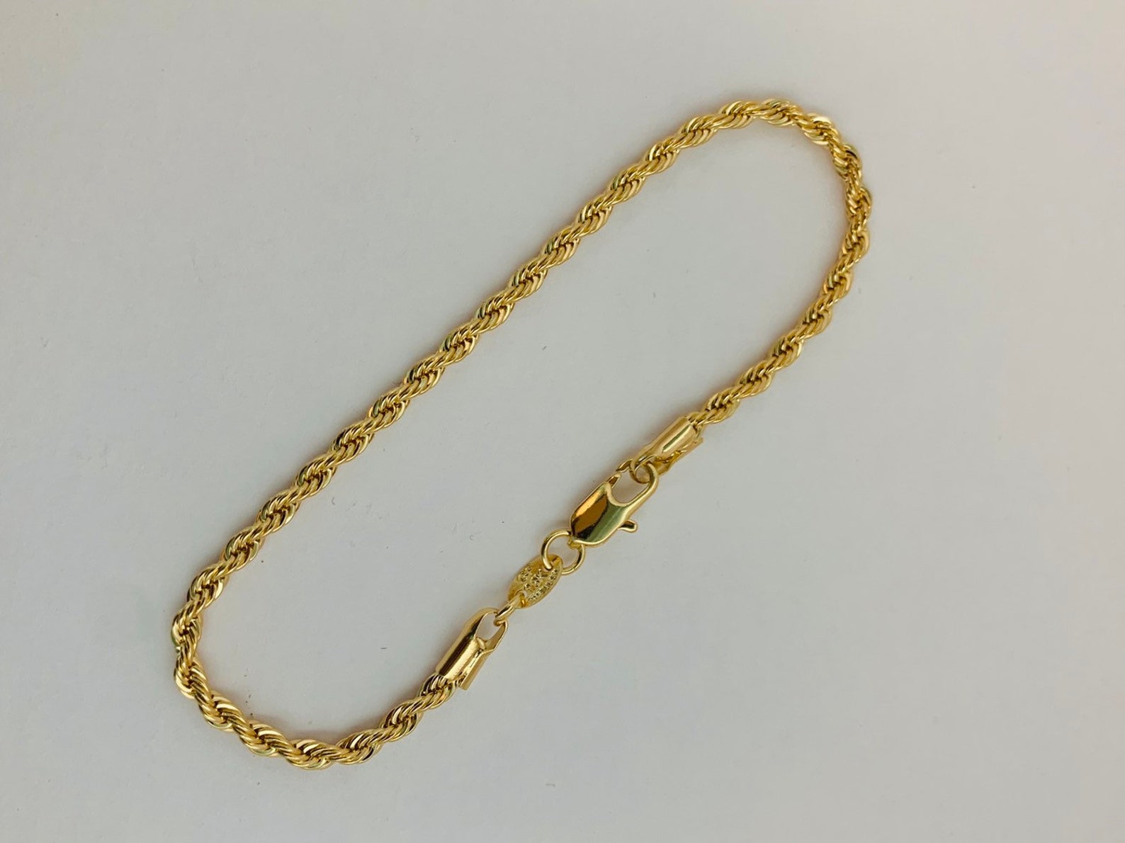 Gold Filled Rope Bracelet Gold Layering Bracelet Gold Chain Etsy