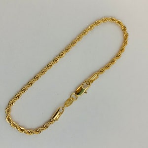 Gold Filled Rope Bracelet Gold Layering Bracelet Gold Chain - Etsy