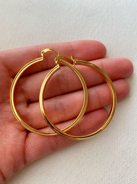 Large Hoops Earrings Gold Hoop Earrings Gold Filled Earrings