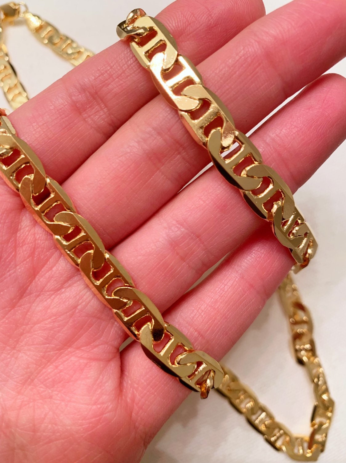 undulate Garanti badminton Men's Chain Gucci Link Chain Gold Filled Necklace Mens | Etsy