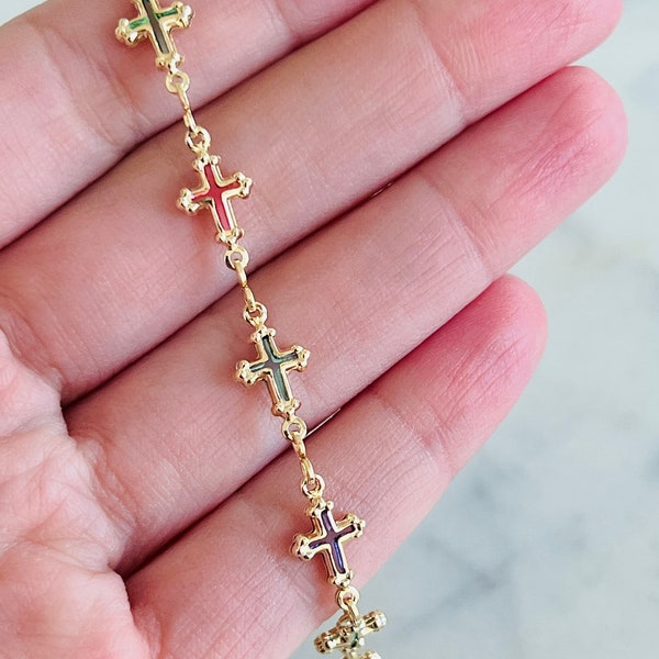 Cross Anklet Etsy