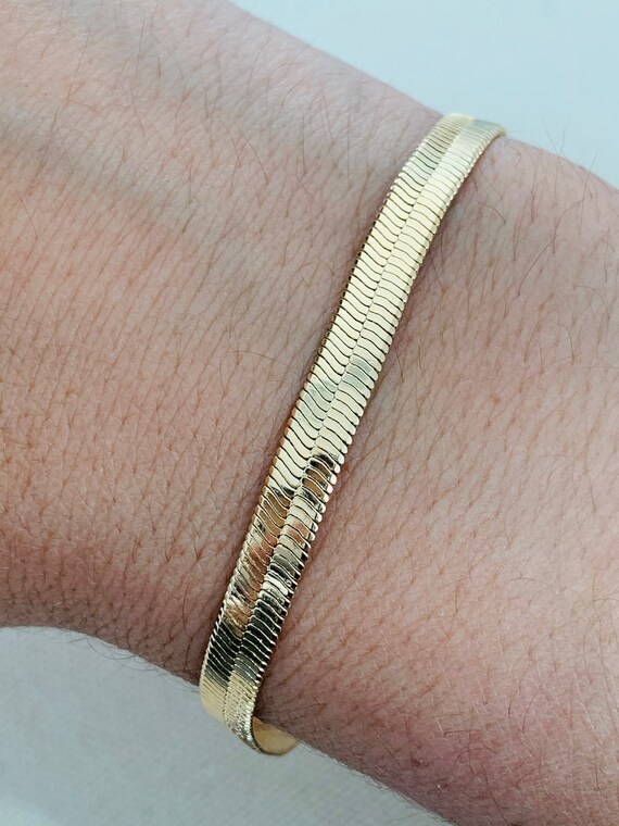 Gold filled sale herringbone bracelet