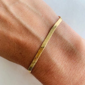 Gold Filled Bracelet, Herringbone Bracelet, Gift for Her, Layering Bracelet, Gold Bracelet, Dainty Bracelet, Delicate Bracelet, Bracelets