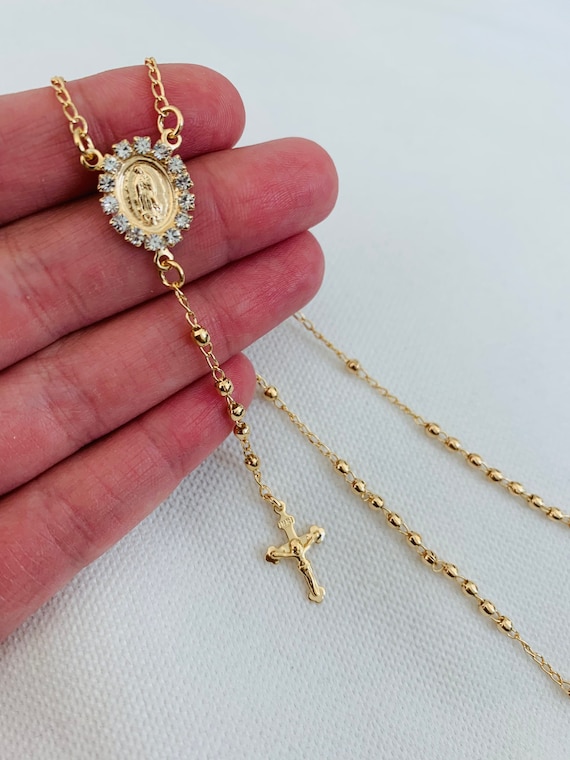 Rosary Necklace Catholic Rosary Religious Jewelry Lariat Necklace