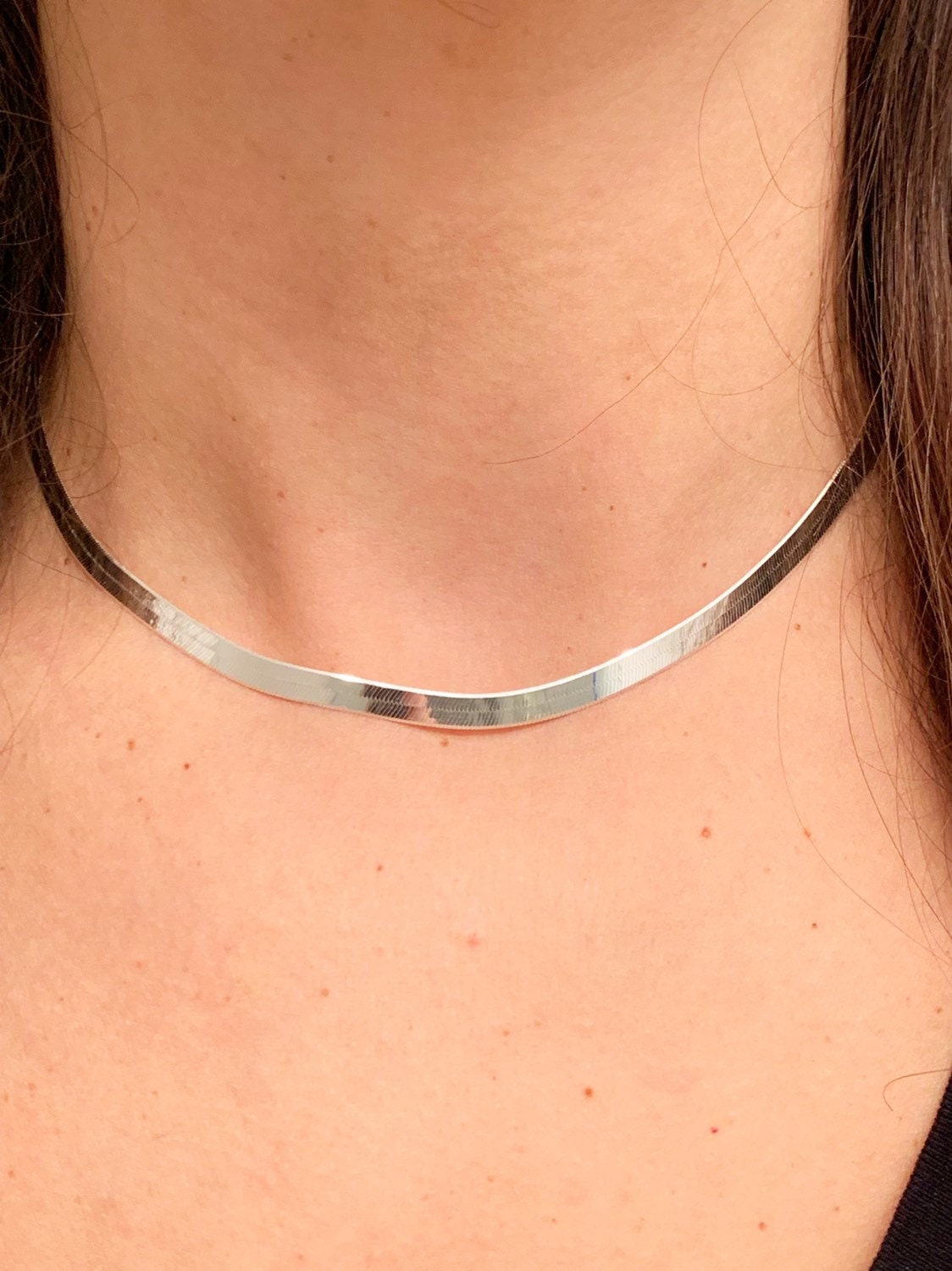 Herringbone Curv Silver Chain for women – The Silver Essence