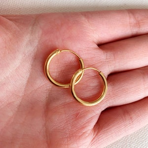 Tiny Hoop Earrings, Gold Hoop Earrings, Mini Hoop Earrings, Small Hoop Earrings, Gold Tiny Hoop, Gold Filled Hoops, Dainty Gold Earrings