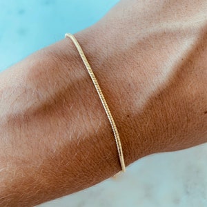 Snake Bracelet, Gold Filled Bracelet, Thin Bracelet, Delicate Bracelet, Layering Bracelet, Dainty Bracelet, Snake Chain Bracelet, Bracelets