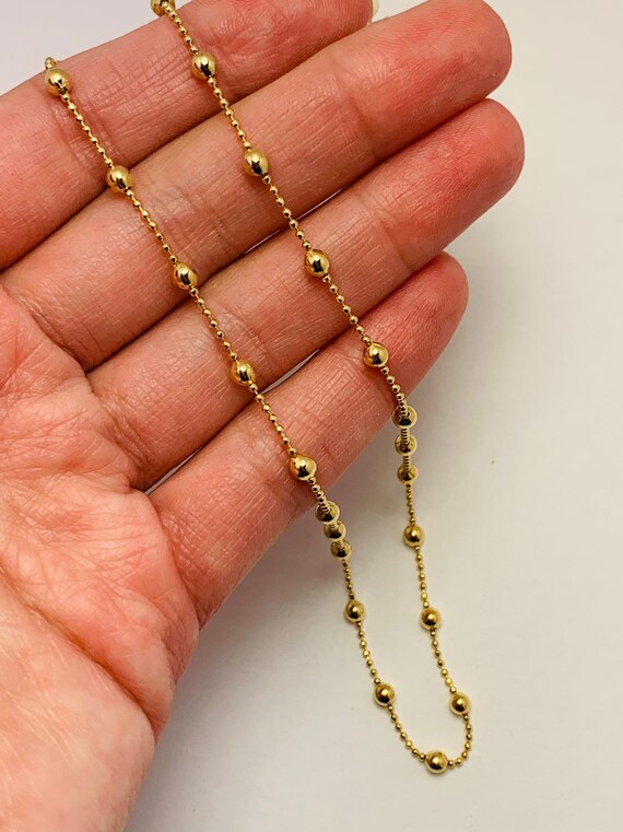 Womens gold deals ball chain necklace