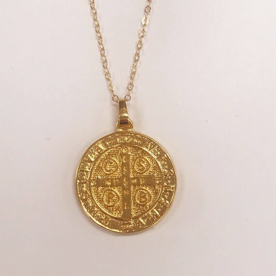 Religious coin best sale necklace