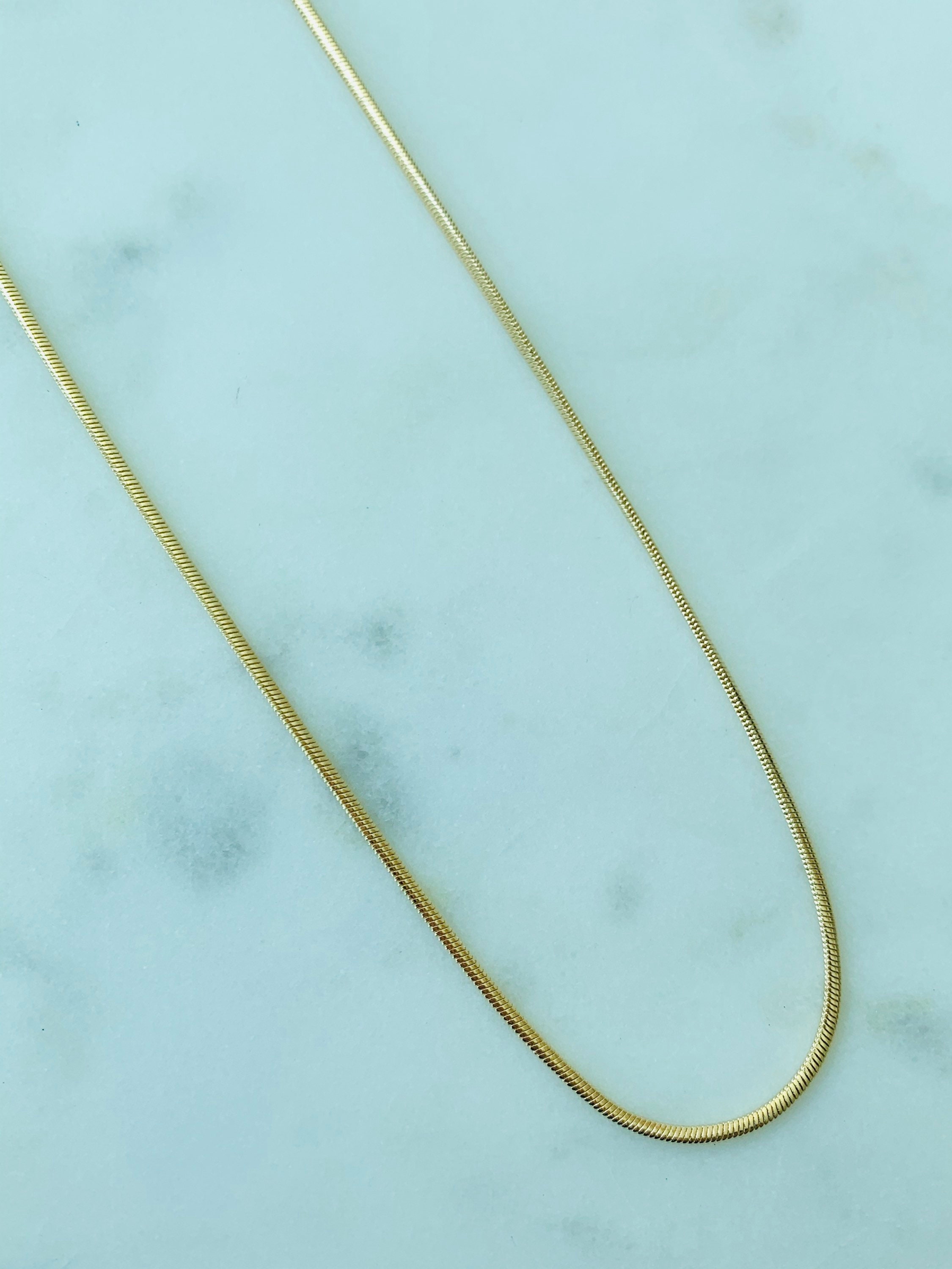 Thin Herringbone Chain 18kt Gold Filled Necklace Etsy Canada