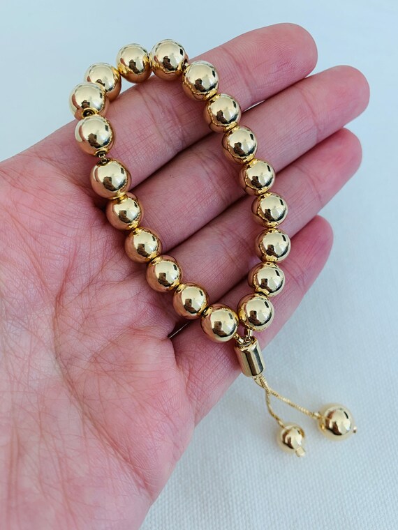 Etsy gold deals bead bracelet