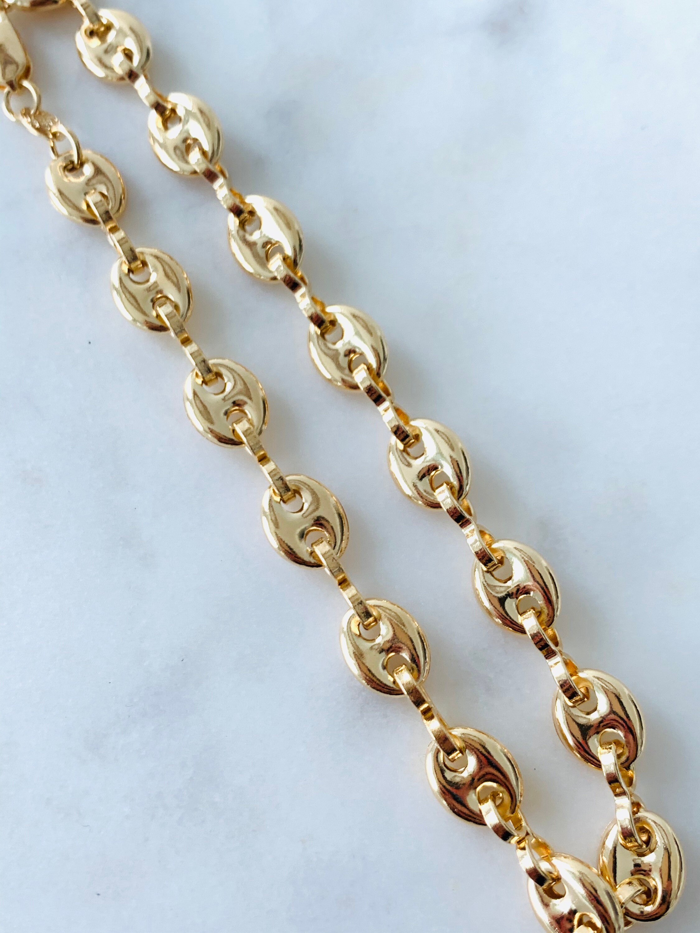 Gucci Link Anklet Gold Filled Anklet Ankle Bracelet Gold Etsy