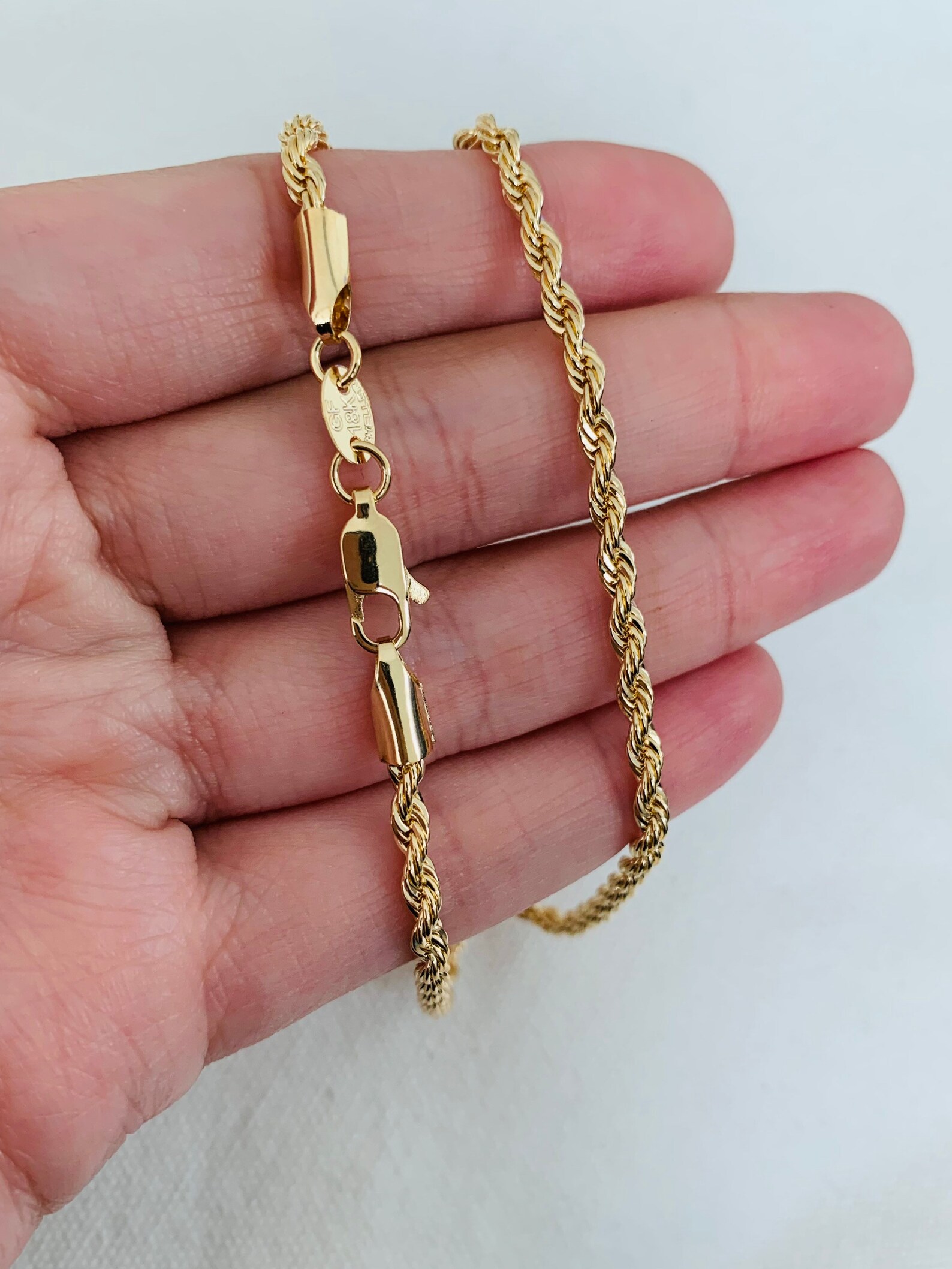 Rope Necklace Rope Chain Men's Chain Gold Filled Etsy