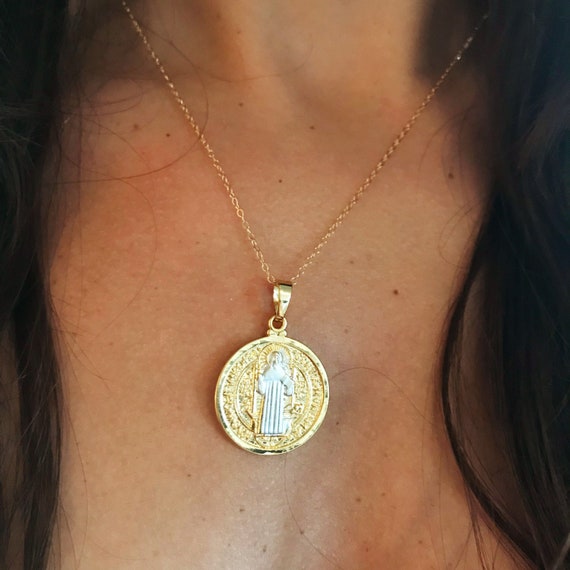 Buy St Benedict Necklace Catholic Jewelry Religious Jewelry Saint