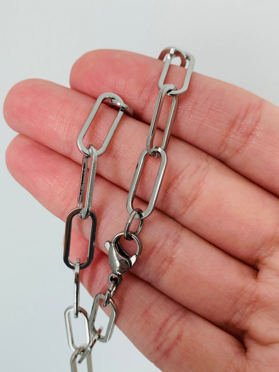 Paper Clip Bracelet Stainless Steel Paper Clip Bracelet Etsy