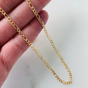 Womens Chain, Figaro Chain, Gold Filled Necklace, Womens Jewelry, Womens Necklace, Jewelry for Women, Necklace for Women, Present for Women