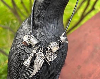 Licensed Ravenhood inspired jewelry ~ Charm Necklace~ Raven & more book boyfriend charms to make a beautiful bookish necklace!