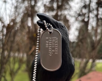 Licensed Ravenhood inspired jewelry ~Tyler Jennings dog tag from Kate Stewart’s second Ravenhood Legacy book Severed Heart!