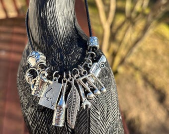 Licensed Ravenhood inspired jewelry ~Sean Roberts Charm Necklace ~ Raven, pup, sunshine & more charms to make a beautiful bookish necklace!