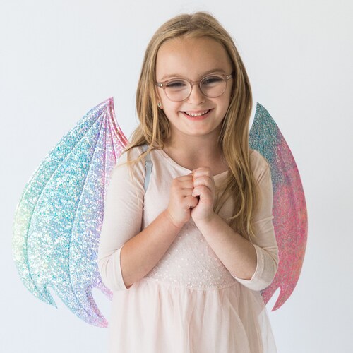 Pastel Neon Rainbow Dragon Wings, costume wings, Halloween Costume