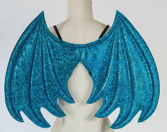 Teal Blue Dragon Wings, wireless wings, Turquoise dragon, Halloween Costume, cosplay wings, cosplay dragon, pretend play