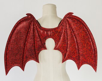 Red Devil Wings, costume wings, Halloween costume, red wings, succubus, cosplay demon wings, kids dress up wings