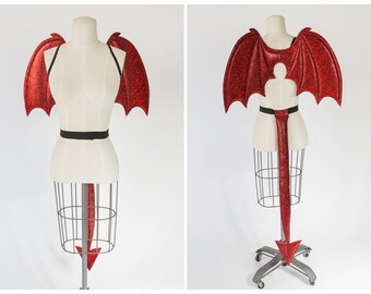 red devil wings etsy