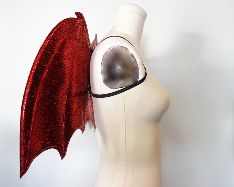 Red Devil Wings Costume Wings Halloween Costume Red Wings Etsy