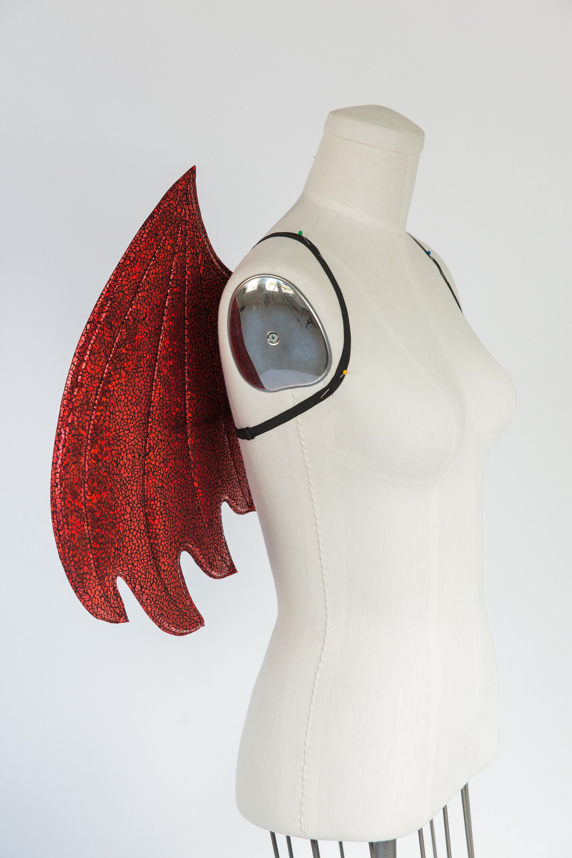 Metallic Red Dragon Wings Costume Wings Halloween Costume Etsy