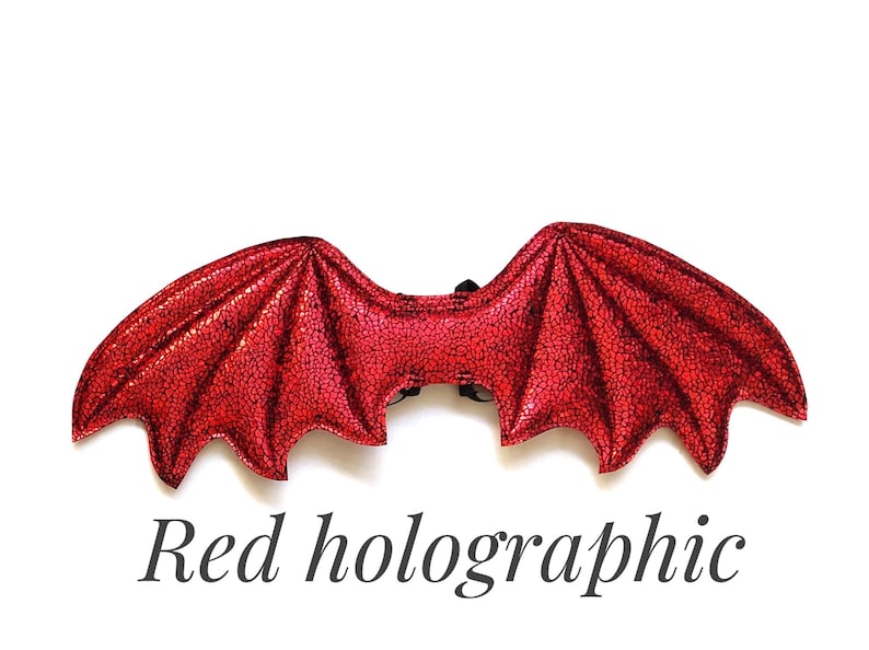 Toy Dragon Wings, Upgraded wings for Build-a-bear Toothless plush, Light fury wings, Night fury wings Red holographic