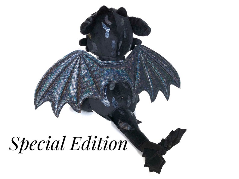 Toy Dragon Wings, Upgraded wings for Build-a-bear Toothless plush, Light fury wings, Night fury wings Special Edition