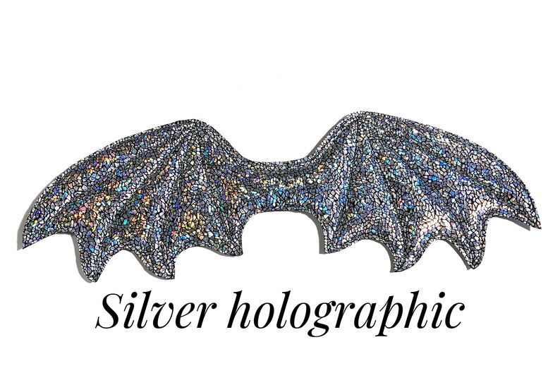 Toy Dragon Wings, Upgraded wings for Build-a-bear Toothless plush, Light fury wings, Night fury wings Silver holographic