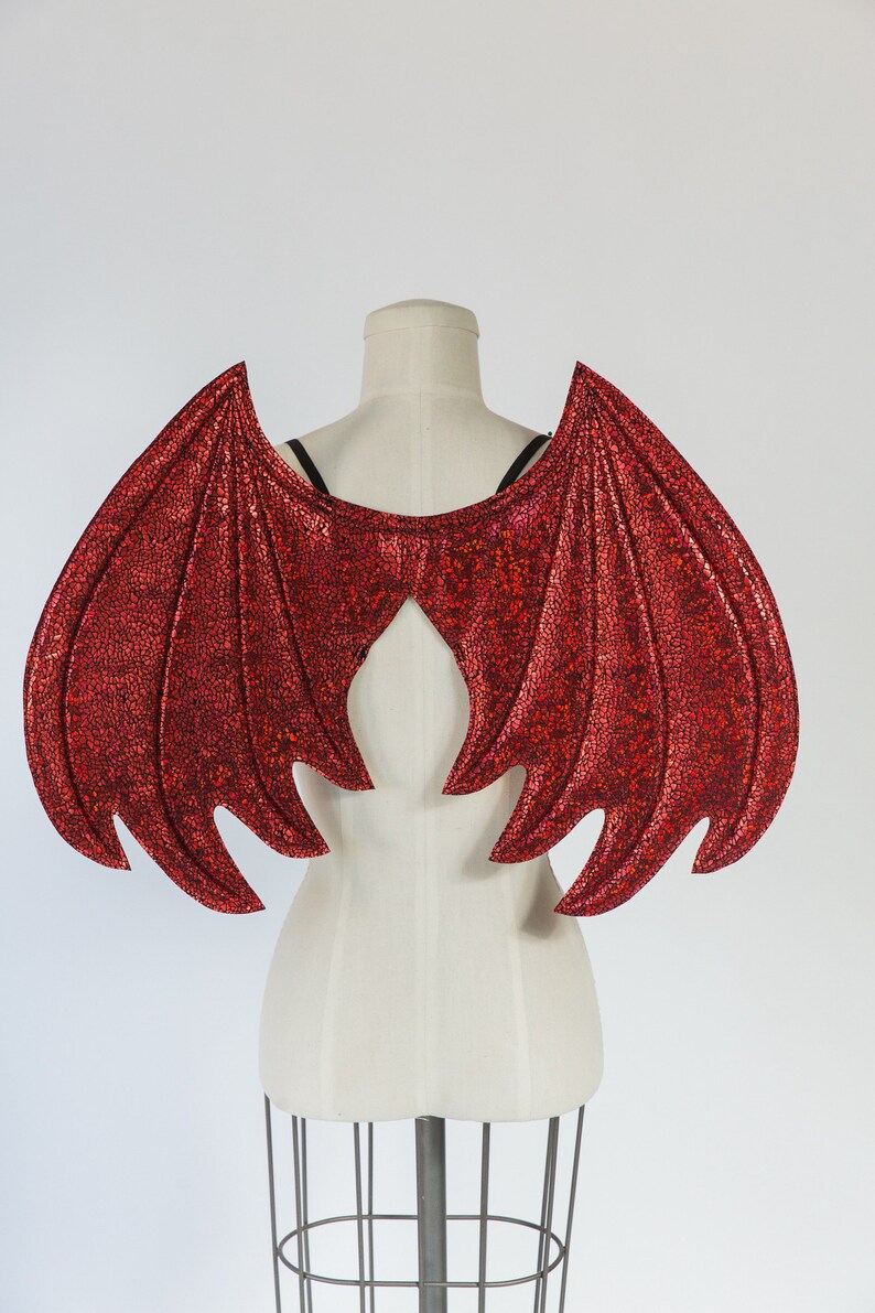 Metallic Red Dragon Wings Costume Wings Halloween Costume Etsy