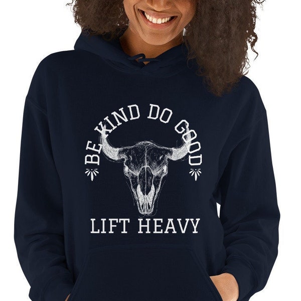 Be Kind, Do Good, Lift Heavy, DIY Crop Hoodie, Workout hoodie, DIY crop top, crop hoodie, Arbonne hoodie Unisex Hoodie