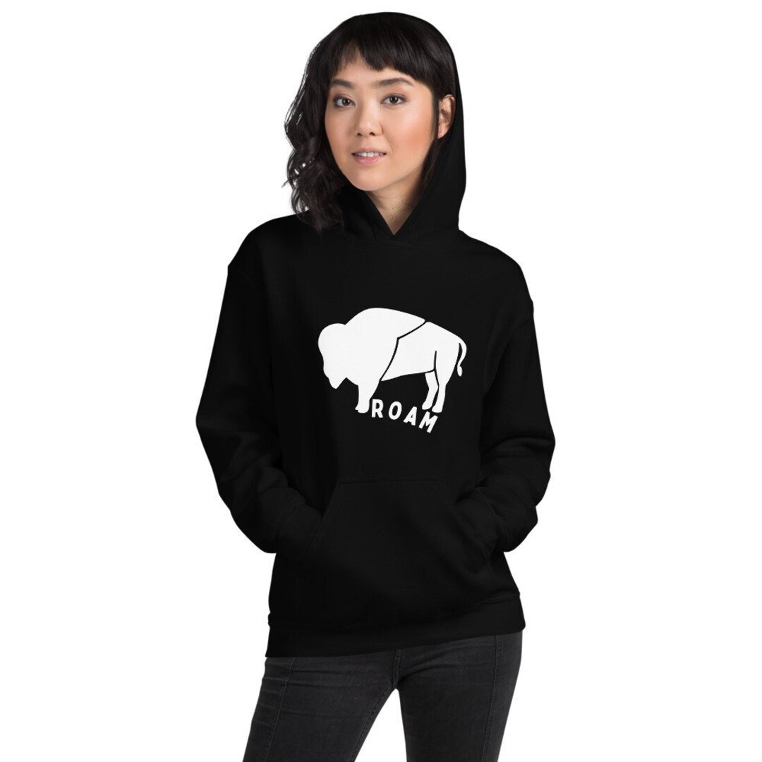 Buy Roam Free Hoodie, Buffalo Sweatshirt, Bison, Yellowstone, Nature,  Buffalo Silhouette, Wilderness, National Parks Online in India