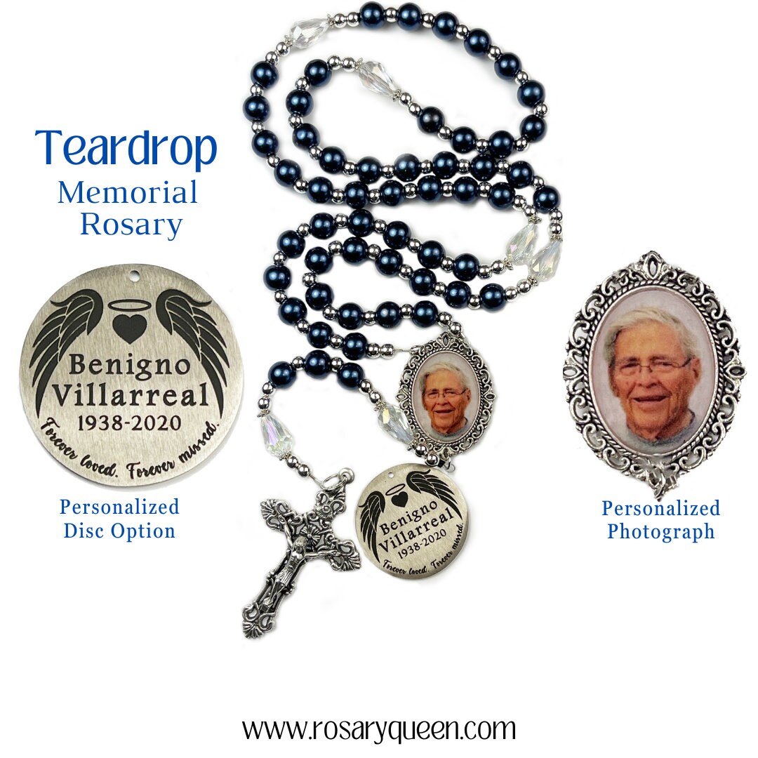 Memorial Rosary Custom Rosary Personalized Rosary Engraved Rosary