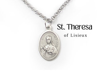 Saint Therese of Lisieux Theresa Holy Catholic Medal Necklace Pendant ...