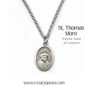 St. Thomas More Necklace | St. Thomas More | Catholic Jewelry | Patron of Lawyers| Confirmation | First Communion | Baptism | Attorney Gift
