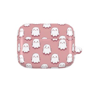 Cute Ghost AirPod Cases, Fun Phone Accessories, Halloween Gifts, Kawaii Tech Gear, Unique Earbud Covers, Ghost Pattern AirPods