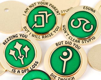 Op FFXIV geïnspireerde metalen pin-badge voor genezer Meme