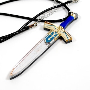 Handmade Saber&#39;s Excalibur Acrylic Necklace or Keychain