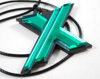 XCX Stylized X in Acrylic as Necklace or Keychain